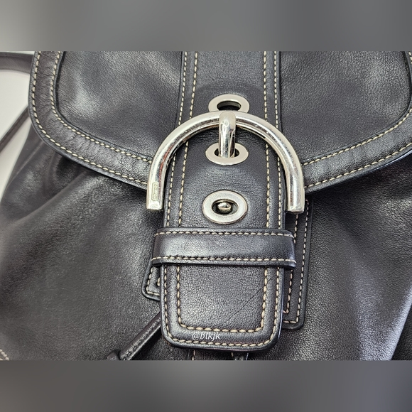 2005 Coach Soho Buckle Backpack EUC *Black/Silver* - Picture 3 of 16
